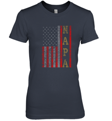 Cool Patriotic Napa US Flag Women's Premium T-Shirt Women's Premium T-Shirt - belovedtshirt