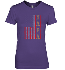 Cool Patriotic Napa US Flag Women's Premium T-Shirt Women's Premium T-Shirt - belovedtshirt