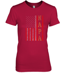 Cool Patriotic Napa US Flag Women's Premium T-Shirt Women's Premium T-Shirt - belovedtshirt