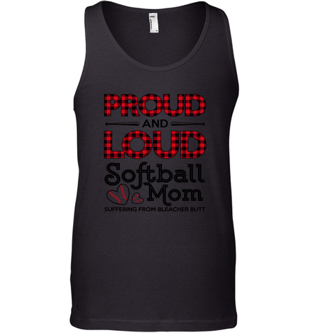 Proud And Loud Softball Mom Men's Tank Top Men's Tank Top / Black / XS Men's Tank Top - belovedtshirt