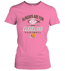 Sundays Are For Jesus and Cleveland Funny Christian Football Women's T-Shirt Women's T-Shirt - belovedtshirt
