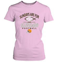 Sundays Are For Jesus and Cleveland Funny Christian Football Women's T-Shirt Women's T-Shirt - belovedtshirt