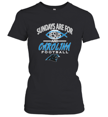 Sundays Are For Jesus and Carolina Funny Christian Football Women's T-Shirt Women's T-Shirt - belovedtshirt