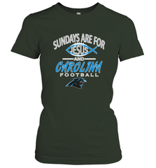 Sundays Are For Jesus and Carolina Funny Christian Football Women's T-Shirt Women's T-Shirt - belovedtshirt