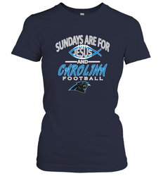 Sundays Are For Jesus and Carolina Funny Christian Football Women's T-Shirt