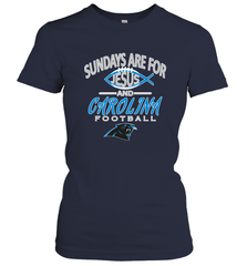 Sundays Are For Jesus and Carolina Funny Christian Football Women's T-Shirt Women's T-Shirt - belovedtshirt