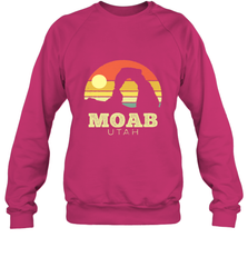 Moab Utah Vintage Sunset Arches Adventure Outdoors Crewneck Sweatshirt Crewneck Sweatshirt - belovedtshirt