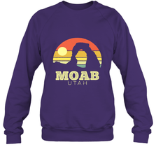 Moab Utah Vintage Sunset Arches Adventure Outdoors Crewneck Sweatshirt Crewneck Sweatshirt - belovedtshirt