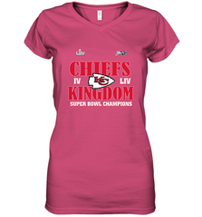 NFL Kansas City Chiefs Logo super bowl champions IV LIV Women's V-Neck T-Shirt Women's V-Neck T-Shirt - belovedtshirt