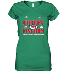NFL Kansas City Chiefs Logo super bowl champions IV LIV Women's V-Neck T-Shirt Women's V-Neck T-Shirt - belovedtshirt