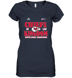NFL Kansas City Chiefs Logo super bowl champions IV LIV Women's V-Neck T-Shirt