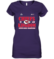 NFL Kansas City Chiefs Logo super bowl champions IV LIV Women's V-Neck T-Shirt Women's V-Neck T-Shirt - belovedtshirt