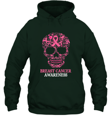Tattoo Skull Halloween Breast Cancer Awareness Hooded Sweatshirt Hooded Sweatshirt - belovedtshirt