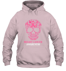 Tattoo Skull Halloween Breast Cancer Awareness Hooded Sweatshirt Hooded Sweatshirt - belovedtshirt