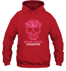 Tattoo Skull Halloween Breast Cancer Awareness Hooded Sweatshirt Hooded Sweatshirt - belovedtshirt
