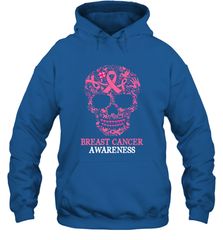 Tattoo Skull Halloween Breast Cancer Awareness Hooded Sweatshirt Hooded Sweatshirt - belovedtshirt