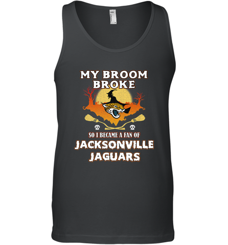 Broom Broke So I Became A Fan of Jacksonville Jaguars NFL Halloween Costume Men's Tank Top Men's Tank Top / Black / XS Men's Tank Top - belovedtshirt