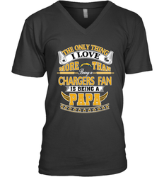 NFL The Only Thing I Love More Than Being A Los Angeles Chargers Fan Is Being A Papa Football Men's V-Neck