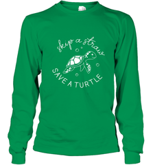 Skip A Straw Save A Turtle Shirt Save The Turtles Long Sleeve T-Shirt Long Sleeve T-Shirt - belovedtshirt