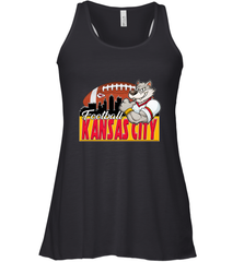 NFL Kansas City Football Logo Skyline Cityscape Women's Racerback Tank Women's Racerback Tank - belovedtshirt