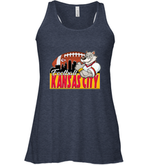 NFL Kansas City Football Logo Skyline Cityscape Women's Racerback Tank Women's Racerback Tank - belovedtshirt