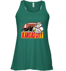 NFL Kansas City Football Logo Skyline Cityscape Women's Racerback Tank Women's Racerback Tank - belovedtshirt