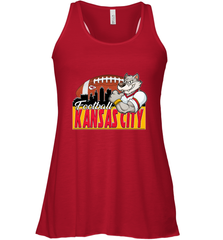 NFL Kansas City Football Logo Skyline Cityscape Women's Racerback Tank Women's Racerback Tank - belovedtshirt