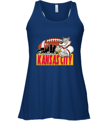 NFL Kansas City Football Logo Skyline Cityscape Women's Racerback Tank Women's Racerback Tank - belovedtshirt