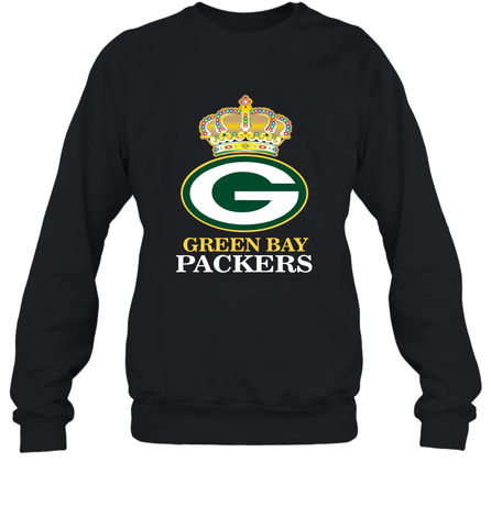 NFL Green Bay Packers Logo Champion Crown Crewneck Sweatshirt Crewneck Sweatshirt / Black / S Crewneck Sweatshirt - belovedtshirt