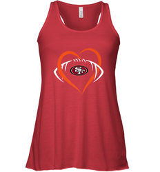 NFL San Francisco Heart Love Football Women's Racerback Tank