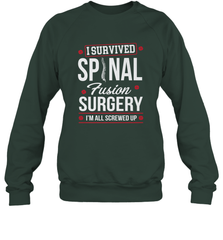 I Survived Spinal Fusion Surgery Crewneck Sweatshirt Crewneck Sweatshirt - belovedtshirt