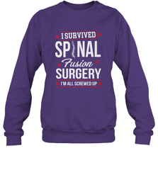 I Survived Spinal Fusion Surgery Crewneck Sweatshirt Crewneck Sweatshirt - belovedtshirt