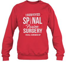 I Survived Spinal Fusion Surgery Crewneck Sweatshirt Crewneck Sweatshirt - belovedtshirt