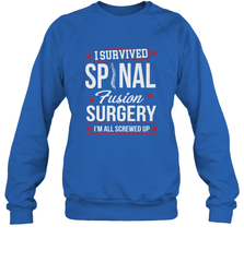 I Survived Spinal Fusion Surgery Crewneck Sweatshirt Crewneck Sweatshirt - belovedtshirt