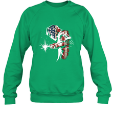 Welder American Flag USA Patriotic Welder Gift Crewneck Sweatshirt Crewneck Sweatshirt - belovedtshirt