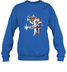 Welder American Flag USA Patriotic Welder Gift Crewneck Sweatshirt Crewneck Sweatshirt - belovedtshirt