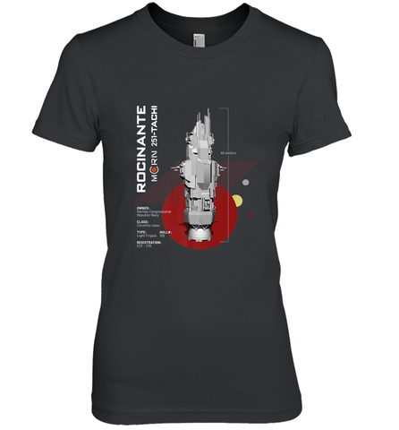 The Expanse Rocinante Ship Women's Premium T-Shirt Women's Premium T-Shirt / Black / XS Women's Premium T-Shirt - belovedtshirt