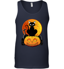 Happy Halloween Spooky Pumpkins Black Cat For Women Men's Tank Top Men's Tank Top - belovedtshirt