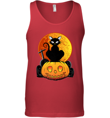 Happy Halloween Spooky Pumpkins Black Cat For Women Men's Tank Top Men's Tank Top - belovedtshirt