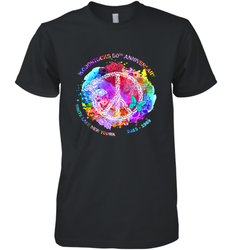 Woodstocks 50th Anniversary Peace Love tee Men's Premium T-Shirt