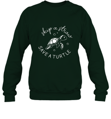 Skip A Straw Save A Turtle Shirt Save The Turtles Crewneck Sweatshirt Crewneck Sweatshirt - belovedtshirt