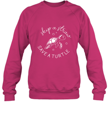 Skip A Straw Save A Turtle Shirt Save The Turtles Crewneck Sweatshirt Crewneck Sweatshirt - belovedtshirt