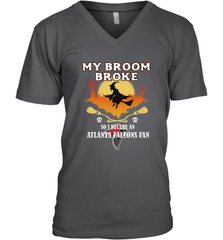Broom Broke So I Became An Atlanta Falcons Fan  NFL Halloween Costume Men's V-Neck Men's V-Neck - belovedtshirt