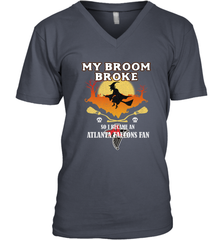 Broom Broke So I Became An Atlanta Falcons Fan  NFL Halloween Costume Men's V-Neck Men's V-Neck - belovedtshirt