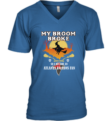 Broom Broke So I Became An Atlanta Falcons Fan  NFL Halloween Costume Men's V-Neck Men's V-Neck - belovedtshirt