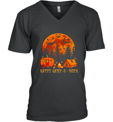 Happy Camp O Ween Funny Camping Halloween Costume Camper RV Men's V-Neck Men's V-Neck - belovedtshirt