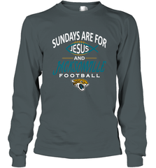 Sundays Are For Jesus and Jacksonville Funny Football Long Sleeve T-Shirt Long Sleeve T-Shirt - belovedtshirt