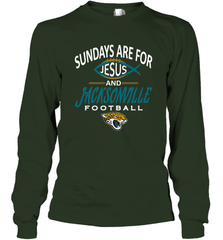 Sundays Are For Jesus and Jacksonville Funny Football Long Sleeve T-Shirt Long Sleeve T-Shirt - belovedtshirt