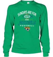 Sundays Are For Jesus and Jacksonville Funny Football Long Sleeve T-Shirt Long Sleeve T-Shirt - belovedtshirt