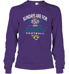 Sundays Are For Jesus and Jacksonville Funny Football Long Sleeve T-Shirt Long Sleeve T-Shirt - belovedtshirt